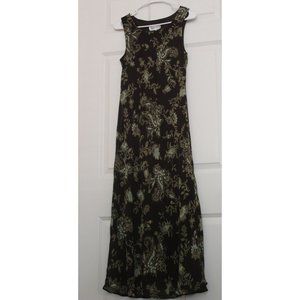 Vintage Studio I 90s Floral Dress Brown Sleeveless minimalist comfy classic NWOT